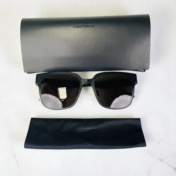 NIB Authentic Saint Laurent Grey Square Ladies Sunglasses SL M41 NIB Saint Laurent Grey Square Ladies Sunglasses SL M41 Gold  main image 2